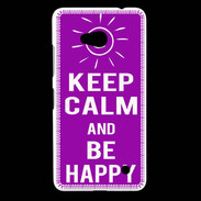 Coque Nokia Lumia 640 LTE Keep Calm Be Happy Violet