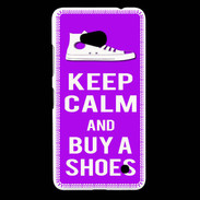 Coque Nokia Lumia 640 LTE Keep Calm Buy Shoes Violet