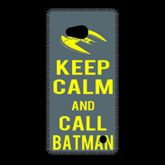 Coque Nokia Lumia 640 LTE Keep Calm Call Batman Gris