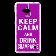 Coque Nokia Lumia 640 LTE Keep Calm Drink champagne Violet