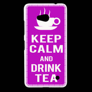 Coque Nokia Lumia 640 LTE Keep Calm Drink Tea Violet