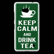 Coque Nokia Lumia 640 LTE Keep Calm Drink Tea Vert