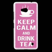 Coque Nokia Lumia 640 LTE Keep Calm Drink Tea Rose