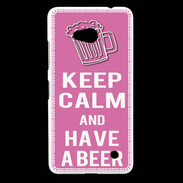 Coque Nokia Lumia 640 LTE Keep Calm Have a beer Rose