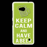 Coque Nokia Lumia 640 LTE Keep Calm Have a beer Vert pomme