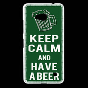Coque Nokia Lumia 640 LTE Keep Calm Have a beer Vert