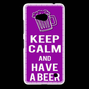 Coque Nokia Lumia 640 LTE Keep Calm Have a beer Violet