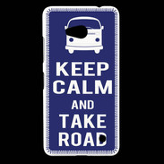Coque Nokia Lumia 640 LTE Keep Calm Take road Bleu