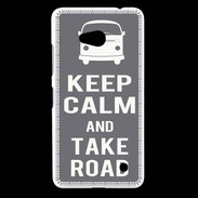 Coque Nokia Lumia 640 LTE Keep Calm Take Road Gris