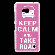 Coque Nokia Lumia 640 LTE Keep Calm Take Road Rose
