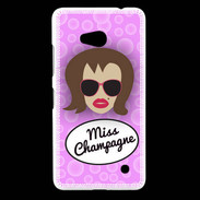 Coque Nokia Lumia 640 LTE Miss Champagne Chatain