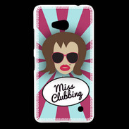 Coque Nokia Lumia 640 LTE Miss Clubbing Chatain