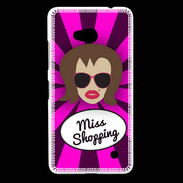 Coque Nokia Lumia 640 LTE Miss Shopping Chatain