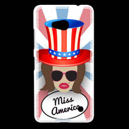 Coque Nokia Lumia 640 LTE Miss USA Chatain