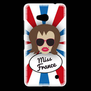 Coque Nokia Lumia 640 LTE Miss France Chatain