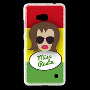 Coque Nokia Lumia 640 LTE Miss Rasta Chatain