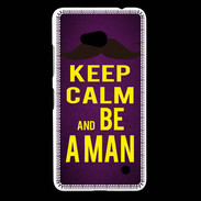 Coque Nokia Lumia 640 LTE Keep Calm Be a Man Violet