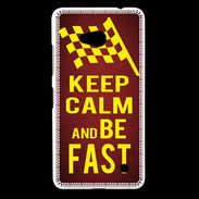 Coque Nokia Lumia 640 LTE Keep Calm and Be Fast Rouge