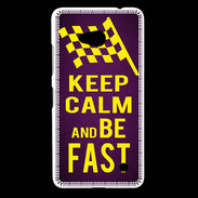 Coque Nokia Lumia 640 LTE Keep Calm and Be Fast Violet