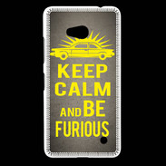 Coque Nokia Lumia 640 LTE Keep Calm and Be Furious Gris