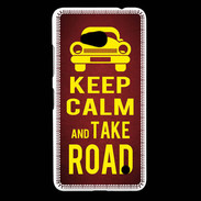 Coque Nokia Lumia 640 LTE Keep Calm and Take o road 2 Rouge