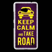 Coque Nokia Lumia 640 LTE Keep Calm and Take o road 2 Violet