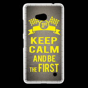 Coque Nokia Lumia 640 LTE Keep Calm and Be the First Gris