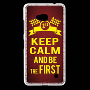 Coque Nokia Lumia 640 LTE Keep Calm and Be the First Rouge