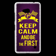 Coque Nokia Lumia 640 LTE Keep Calm and Be the First Violet