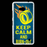 Coque Nokia Lumia 640 LTE Keep Calm and Burn Out Bleu