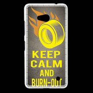 Coque Nokia Lumia 640 LTE Keep Calm and Burn Out Gris