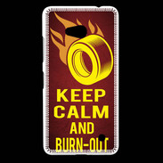 Coque Nokia Lumia 640 LTE Keep Calm and Burn Out Rouge