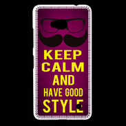 Coque Nokia Lumia 640 LTE Keep Calm and Have a good Style Rose