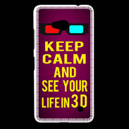 Coque Nokia Lumia 640 LTE Keep Calm and See your life 3D Rose