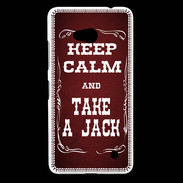 Coque Nokia Lumia 640 LTE Keep Calm and Take Jack Rouge