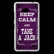 Coque Nokia Lumia 640 LTE Keep Calm and Take Jack Violet