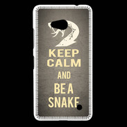 Coque Nokia Lumia 640 LTE Keep Calm and Be a Snake Gris
