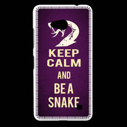 Coque Nokia Lumia 640 LTE Keep Calm and Be a Snake Violet