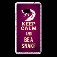 Coque Nokia Lumia 640 LTE Keep Calm and Be a Snake Rose