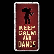 Coque Nokia Lumia 640 LTE Keep Calm and Dance Rouge