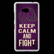 Coque Nokia Lumia 640 LTE Keep Calm and Fight Violet