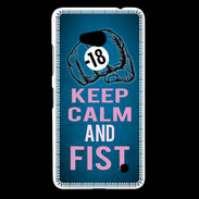Coque Nokia Lumia 640 LTE Keep Calm and Fist BLeu