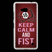 Coque Nokia Lumia 640 LTE Keep Calm and Fist Rouge