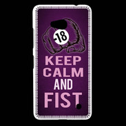 Coque Nokia Lumia 640 LTE Keep Calm and Fist Violet