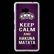 Coque Nokia Lumia 640 LTE Keep Calm and Hakuna Matata Violet