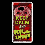 Coque Nokia Lumia 640 LTE Keep Calm and Kill Zombies Rouge