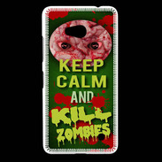 Coque Nokia Lumia 640 LTE Keep Calm and Kill Zombies Vert