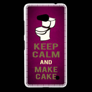 Coque Nokia Lumia 640 LTE Keep Calm and Make cake Rose