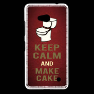 Coque Nokia Lumia 640 LTE Keep Calm and Make cake Rouge