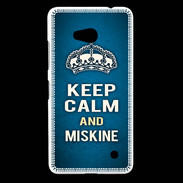Coque Nokia Lumia 640 LTE Keep Calm and Miskine Bleu